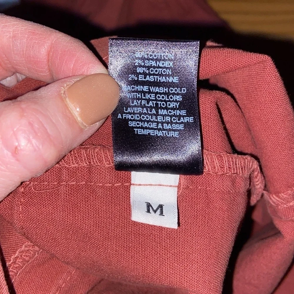 NWT Anthropologie brand AMADI Jupe Button Front Terra Cotta Mini Skirt size M